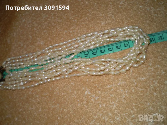 Огърлица от сладковадни    култивирани перли с 6 реда, снимка 7 - Колекции - 49491649