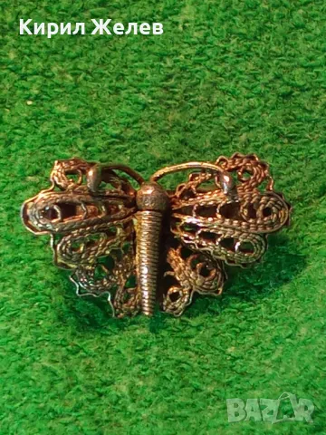 СТАРА КРАСИВА ФИГУРАЛНА ФИЛИГРАННА ПОСРЕБРЕНА БРОШКА ПЕПЕРУДА от БЛАГОРОДНА СТОМАНА 31413, снимка 11 - Антикварни и старинни предмети - 48467999