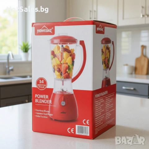 Блендер HOMELUX HY-Y44 Smoothie Maker, 1.5 литра, снимка 2 - Блендери - 54029630
