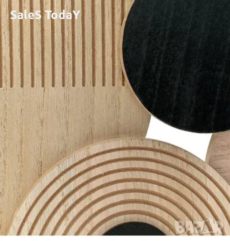 Дървена декорация за стена, " Кръгове", 67,5см, снимка 3 - Декорация за дома - 49632131