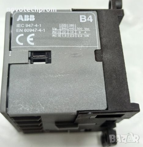 Контактор ABB B4-30-10 12А 24V~, снимка 3 - Други машини и части - 13462672