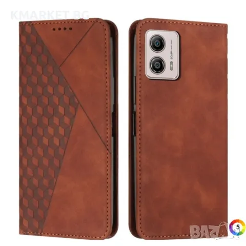 Motorola Moto G73 5G Diamond Pattern Wallet Калъф и Протектор, снимка 5 - Калъфи, кейсове - 49003833