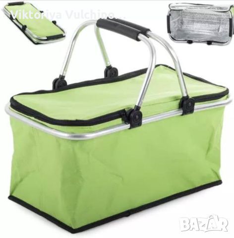 Сгъваема хладилна чанта ,кошница за плаж и къмпинг с дръжки, снимка 6 - Други - 46454599