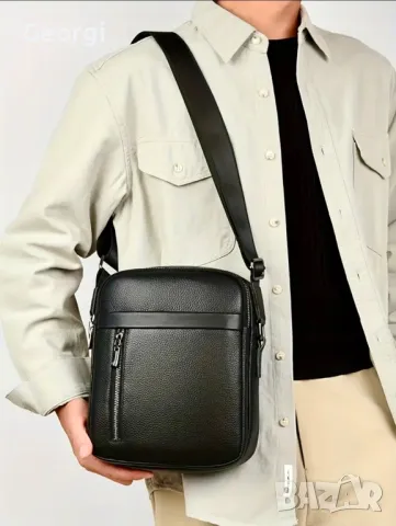 Елегантно/Практична и Голяма мъжка бизнес чанта /Естествена кожа с функционален дизайн!, снимка 4 - Чанти - 49282412