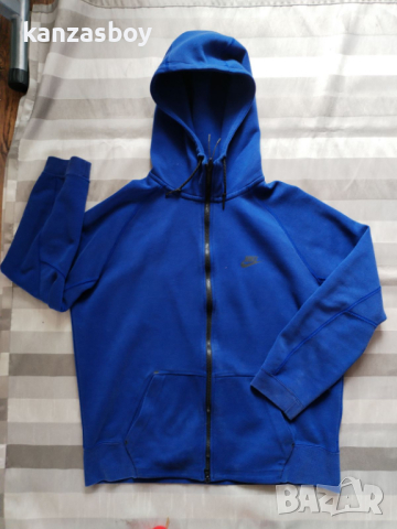 Nike Tech Fleece Zip Hoody Deep Royal Blue - страхотно мъжко горнище ХЛ УМАЛЕНО, снимка 4 - Спортни дрехи, екипи - 45039412