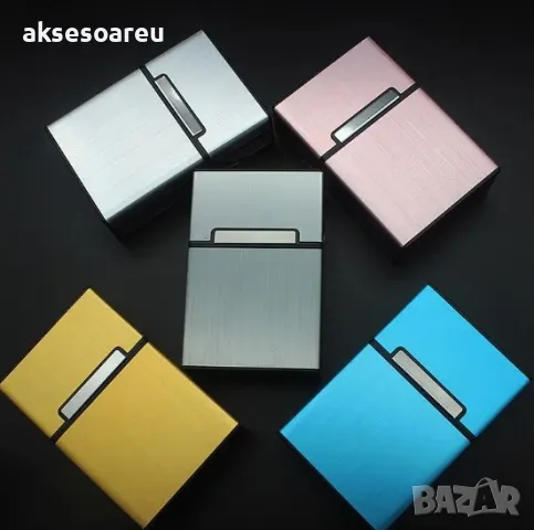 Преносима унисекс кутия за цигари Поставка от алуминиева сплав Джобна кутия за пушачи за Подарък, снимка 2 - Други стоки за дома - 50222630