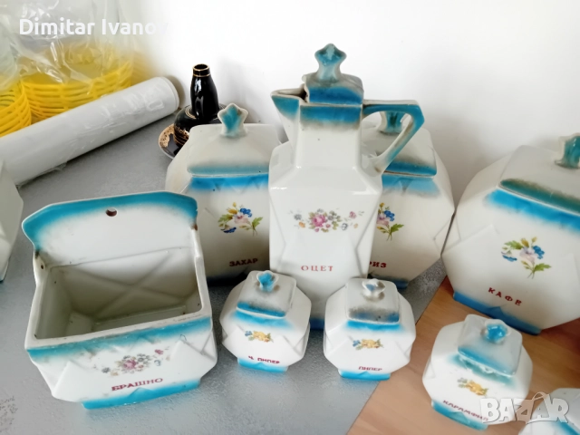 Стар български порцелан/кутии за съхранение , снимка 2 - Антикварни и старинни предмети - 52592420