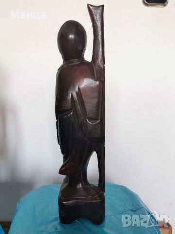 Дървена статуя Буда монах, снимка 4 - Антикварни и старинни предмети - 45782441