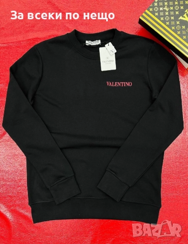 Valentino Мъжка Черна Памучна Блуза С Дълъг Ръкав Валентино Код A953