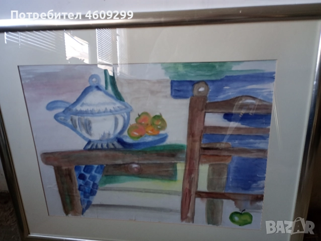 Красив голям акварел!, снимка 3 - Други ценни предмети - 52260437