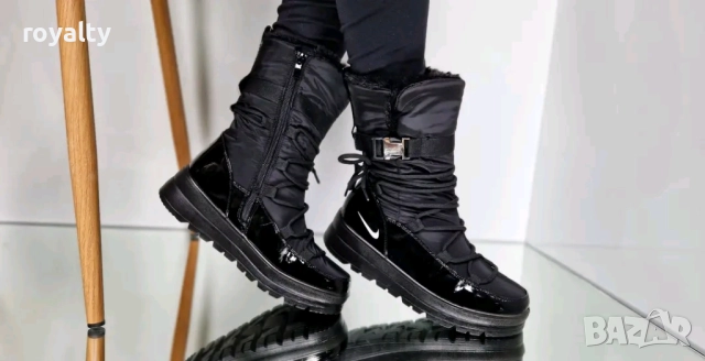 Nike Дамски Черни Зимни Апрески с Вата Найк , снимка 6 - Дамски апрески - 52932862
