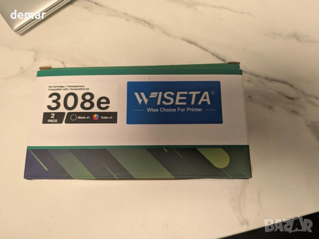 Комплект от 2 броя мастилени касети 308e (XL) черна и 308e (XL) цветна,за принтери HP Envy и DeskJet, снимка 9 - Консумативи за принтери - 53836286