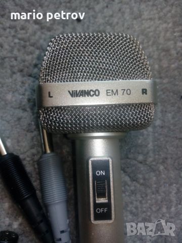 Стерео кондензаторен микрофон VIVANCO EM 70,ЦЕНА 35лв.с