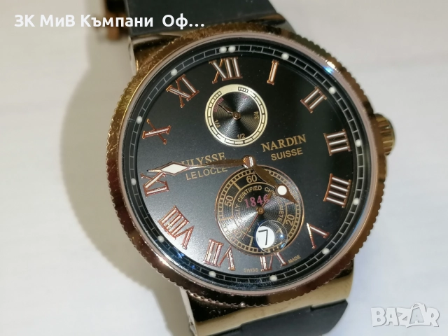 Уникален автоматичен мъжки часовник Ulysse Nardin Marine Chronograph, снимка 2 - Мъжки - 51726585