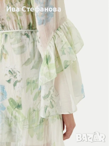 Нова разкошна елегантна  феерична парти коктейлна рокля флорален принт цветя Guess guess , снимка 10 - Рокли - 48223259