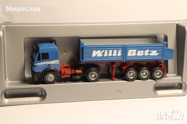HERPA 1:87 H0 MERCEDES WILLI BETZ ГОНДОЛА САМОСВАЛ КАМИОН, снимка 2 - Колекции - 52966680