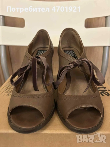 Кафяви обувк на ток Bertie, снимка 6 - Дамски обувки на ток - 53136925