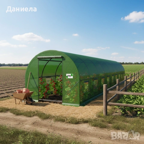 Голяма оранжерия - идеална вентилация и здрава конструкция