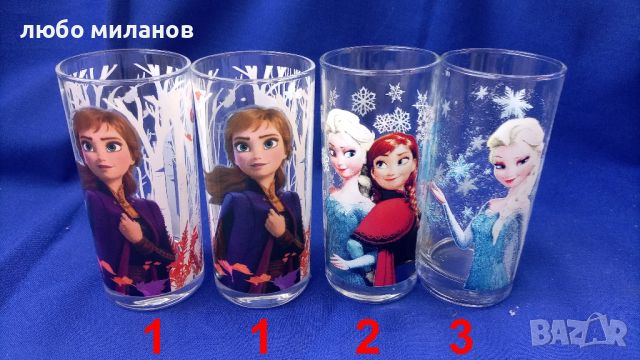 Стъклени чаши, замръзналото кралство FROZEN 1, 2, снимка 4 - Колекции - 46343109