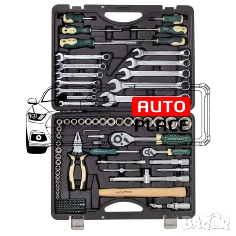 Гедоре 1/2″, 1/4″  110 части RockForce, снимка 3 - Гедорета - 53908850