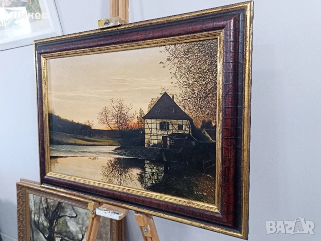 Пейзаж маслени бои върху платно, снимка 2 - Картини - 52145399