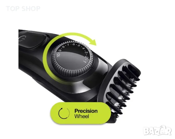 Тример Braun Beard Trimmer BT3222 Wet&Dry, Прецизен въртящ се бутон, 1 гребен, Черен, снимка 4 - Машинки за подстригване - 48925515