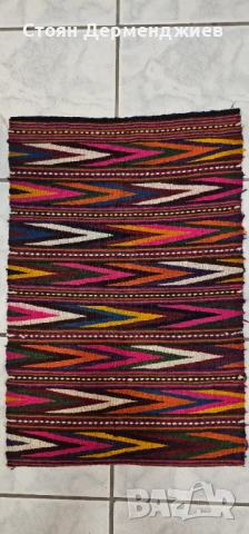 Старинни родопски килимчета 2 бр, снимка 5 - Антикварни и старинни предмети - 50568145