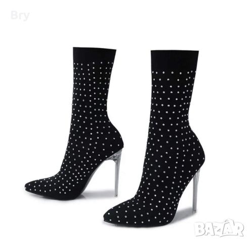 Нови летни обувки чорап с камъни , снимка 14 - Дамски обувки на ток - 46449723