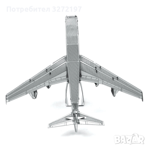 3D лазерно изрязан металeн пъзел Boeing747 - Направи си сам, снимка 6 - Карти за игра - 45021997