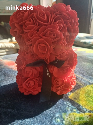 Мече от рози., снимка 3 - Подаръци за жени - 53142264