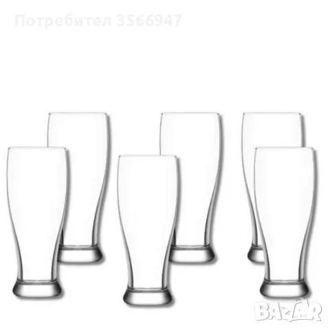 Чаша за бира 330ml, 6 броя , снимка 2 - Чаши - 46989737