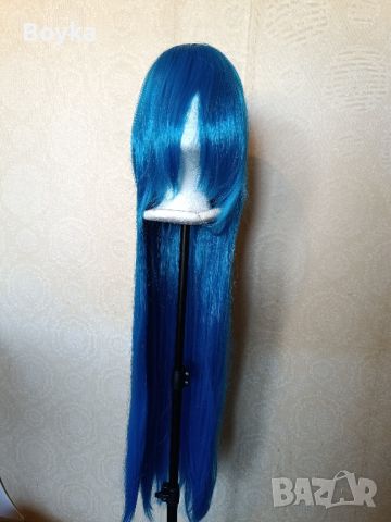 Синя косплей перука 