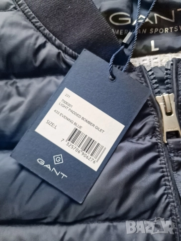 Страхотна мъжка грейка GANT размер L , нова с етикет, снимка 6 - Якета - 52886591