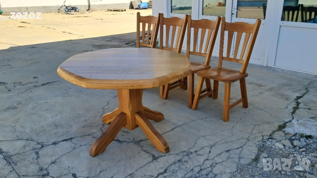 Маса и столове  масив, снимка 3 - Маси - 52601004