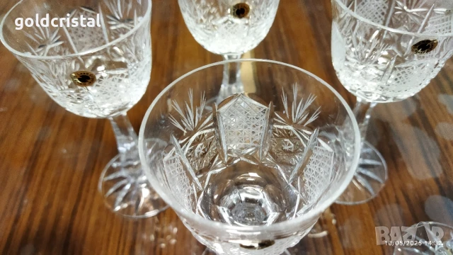 кристални чаши Зорница лукс , снимка 4 - Антикварни и старинни предмети - 50451165