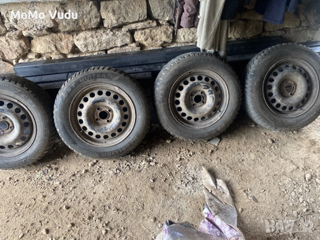 Зимни гуми 195/65/15 цола и джанти 4х100 за опел