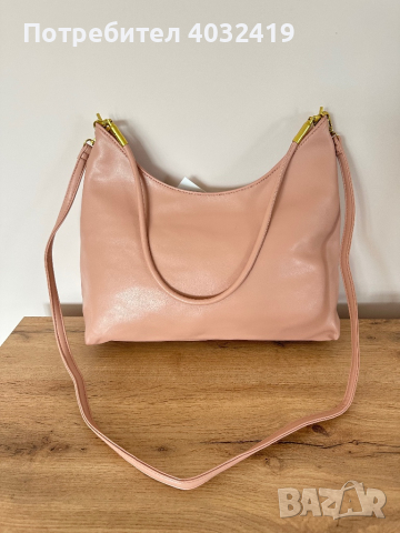 Розова дамска чанта с две дръжки 