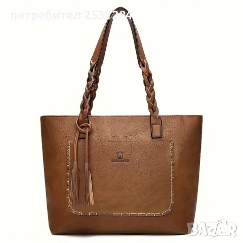 Нова дамска черна чанта ! Нова дамска кафява , цвят камел чанта!, снимка 7 - Чанти - 49810407