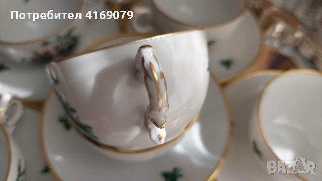 Винтидж чаши за кафе Furstenberg с романтичен декор , снимка 4 - Чаши - 52209925