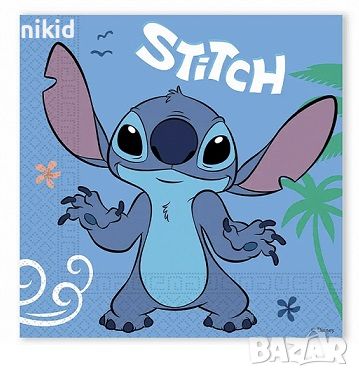 Лило и Стич stitch 10 парти салфетки рожден ден, снимка 5 - Други - 38160521