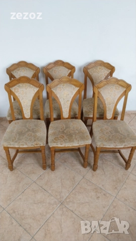 Столове масив ретро-6 бр.№044, снимка 4 - Столове - 51843576