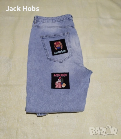 Дамски дънки /накъсани с нашивки , снимка 6 - Дънки - 54142636