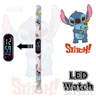 Led Стич Stitch Лило детски часовник електронен тип гривна, снимка 6 - Детски - 45635284