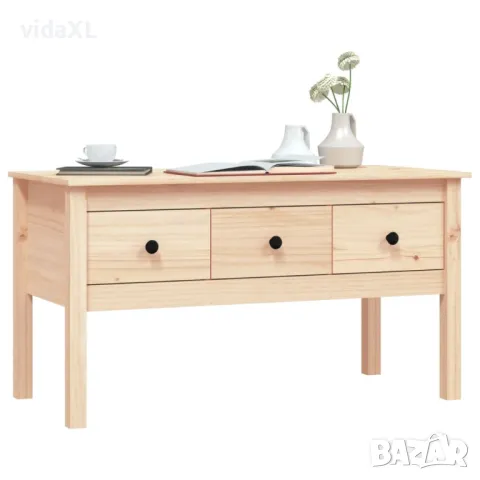 vidaXL Кафе маса, 102x49x55 см, борово дърво масив(SKU:820941), снимка 4 - Маси - 48128466