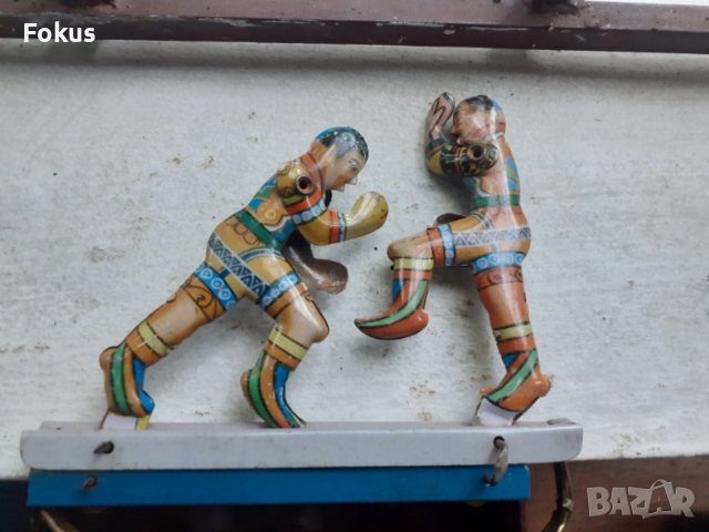 Стара ламаринена играчка - боксьори, снимка 7 - Антикварни и старинни предмети - 53268856