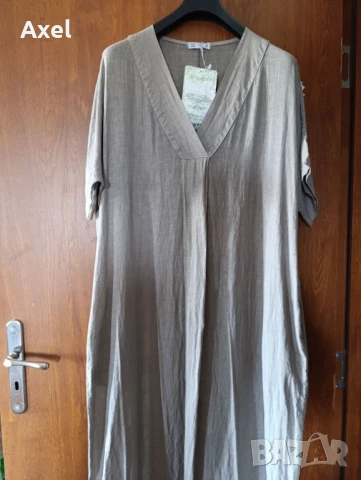 Нова 100% лен рокля 2-3ХЛ, снимка 10 - Рокли - 50757875