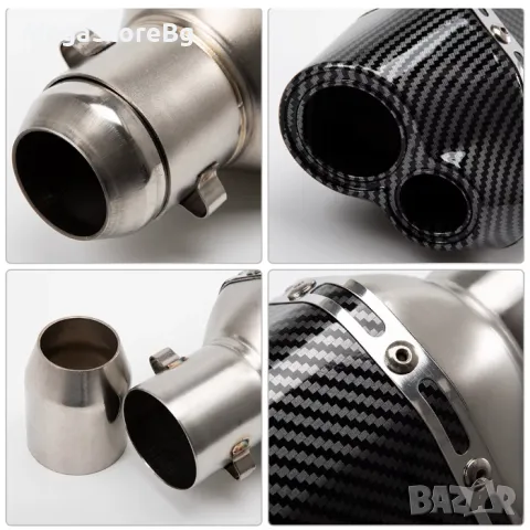 Гърне за мотоциклет, мотор PA945 - 40см -ЧЕРНО С КАРБОН, снимка 3 - Аксесоари и консумативи - 49704857