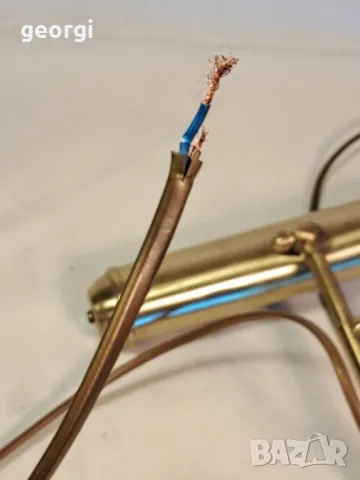 ретро бронзова стенна лампа за осветление на картина, огледало  7/4, снимка 7 - Декорация за дома - 49820551