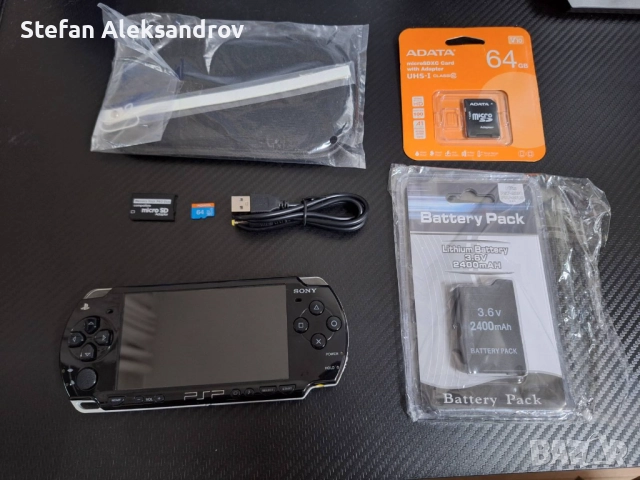 PSP 2004 + 64GB SD карта + игри