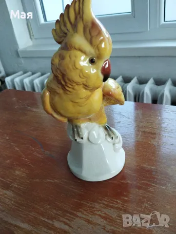 Порцеланов папагал  Какаду антика, снимка 7 - Антикварни и старинни предмети - 50371194